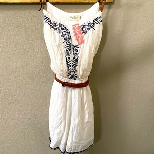 Brand New Costa Blanca White & Navy Romper